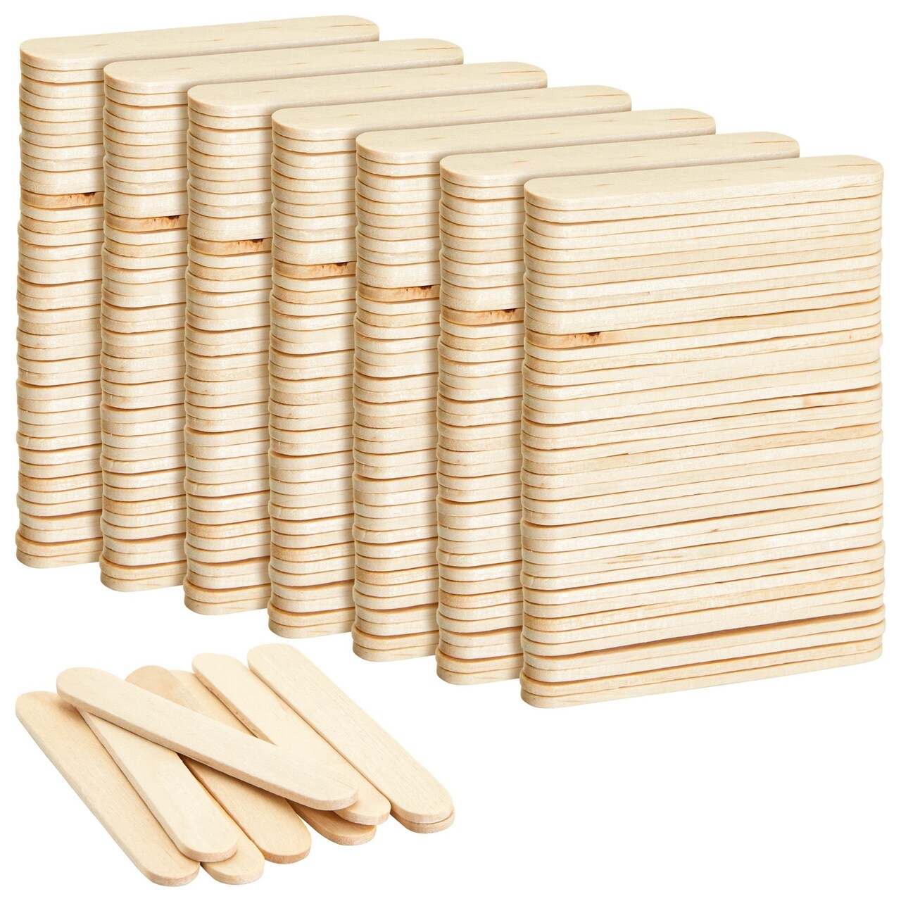 300 Pack Small Wooden Popsicle Sticks for Crafts, Bulk Small Wood Sticks for Arts and Crafts (0.4 x 2.5 In)